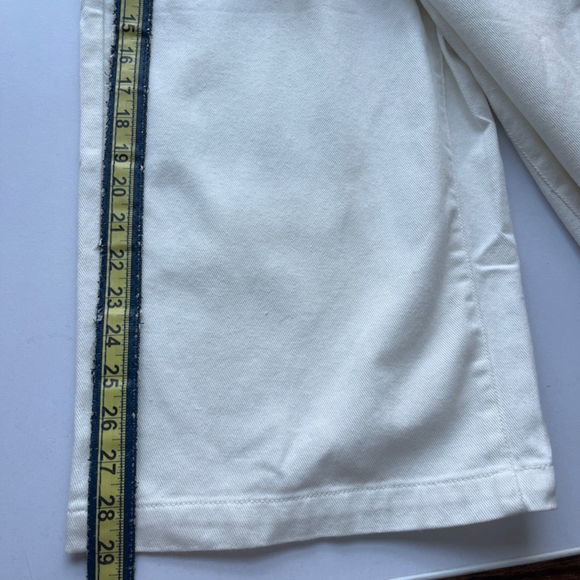 OAT Women’s Patch Pocket Culotte Pants – White, Size 24, High-Waisted Wide Leg - Picture 5 of 9